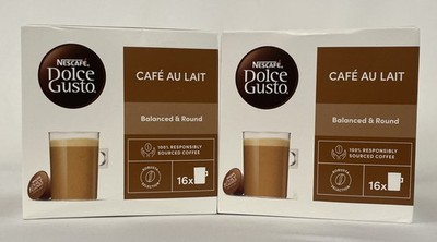 TWO BOXES   NESCAFE CAFE AU LAIT Coffee Capsules Pods for Dolce Gusto Machines