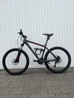 Mountain Bike Cube Aim Disc 26 18 Grey N Red Disc Brake Inkl. Schloss