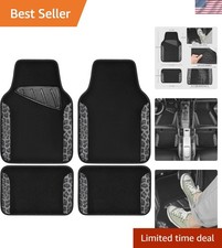 Stylish Gray Leopard Car Mats - Waterproof Heavy-duty Protection For All Cars