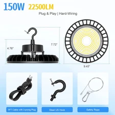 150W UFO Led High Bay Area Light Commercial Industrial Warehouse Gym Shop Lights