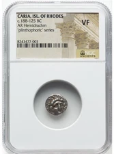 CARIAN ISLANDS. Rhodes. Ca. 188-125 BC. AR hemidrachm (12mm, 1h). NGC.