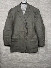 Monsieur By Givenchy Blazer Mens 50 Gray Wool Tweed 3 Button Suit Jacket USA