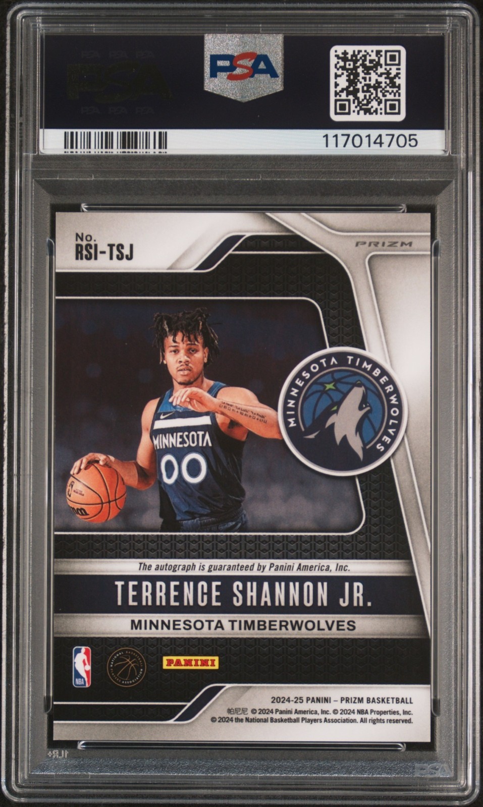 2024-25 Prizm Basketball Terrence Shannon Jr. #RSI-TSJ Rookie Choice Auto PSA 10 view 2