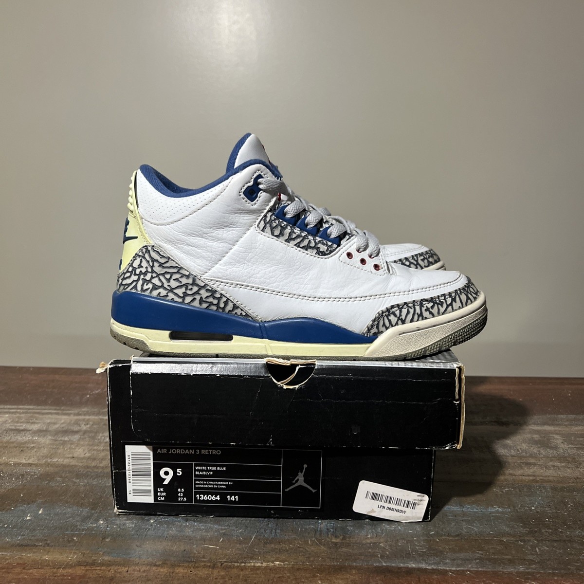 True Blue Air Jordans 1988 Size 13 Jordan Retro OG Mid True Blue