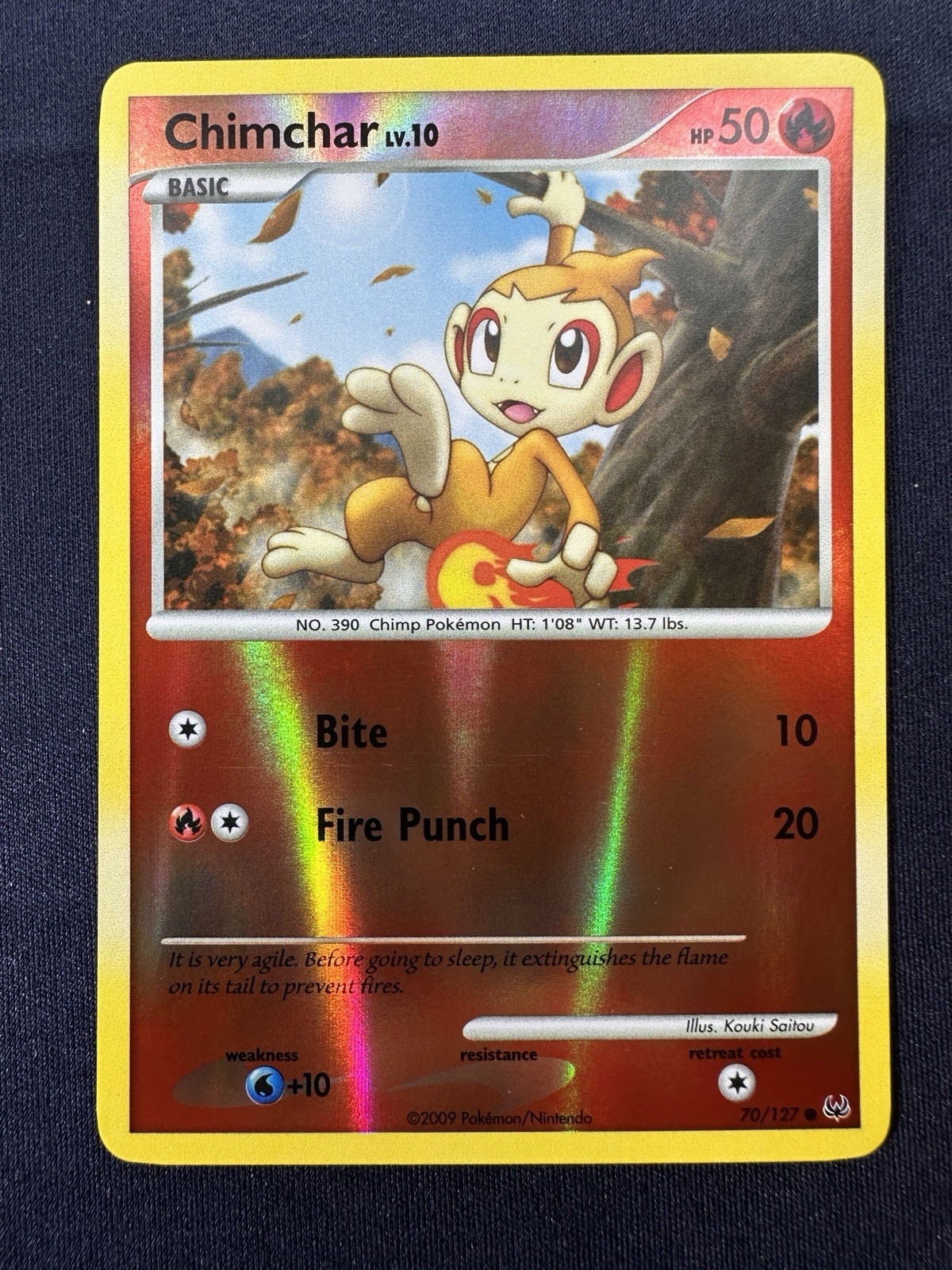 Chimchar 70/127 Reverse Holo Platinum Base Set Pokemon Card NM FREE SHIPPING