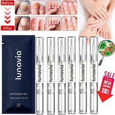 6 Pack Lunavia Antifungal Pen, 25 Undecylenic Acid Toenail Fungus Treatment