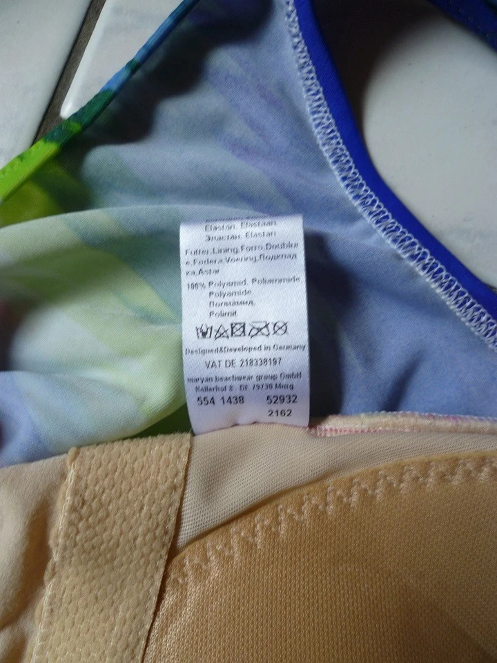 Badeanzug CHARMLINE - Regenbogenfarbig - Gr. 46 -Cup C - wie Neu - Bild 4 von 4