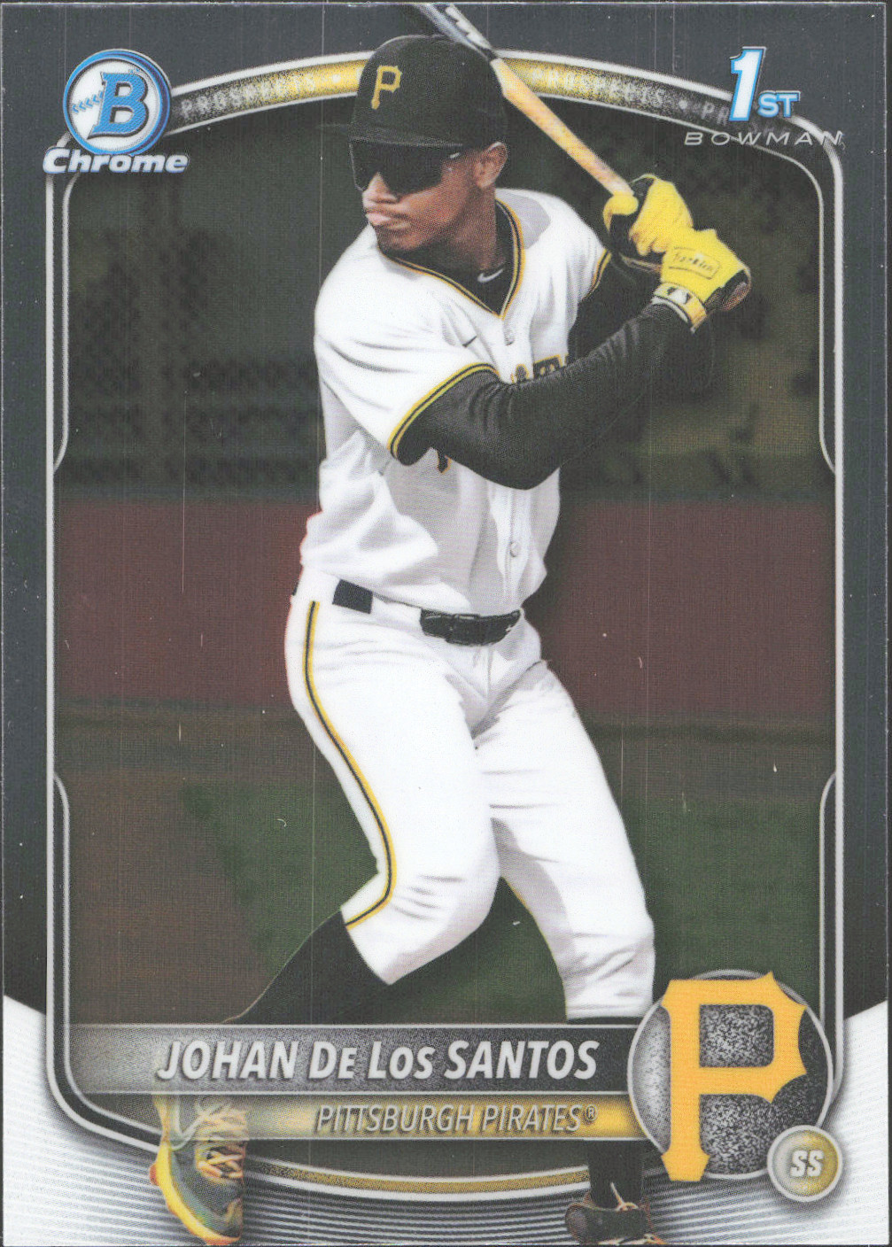 2025 Bowman Chrome Prospects - #BCP-163 Johan De Los Santos Pirates 1st Bowman