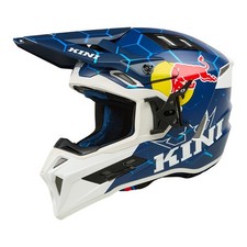 Casco moto Kini Red Bull EXC 1.0 blu bianco L fuoristrada enduro cross