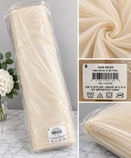 Beige Nylon Tulle Fabric 106/108  Wide 50 Yard Bolt 3066 Made in USA
