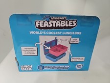 Mr. Beast Feastables Blue Plastic Lunch Box Dishwasher Microwave Freezer Safe