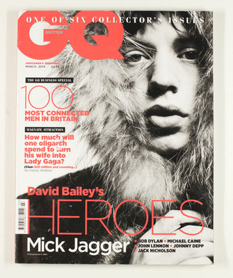 MICK JAGGER DAVID BAILEY KARLIE KLOSS Ltd Ed GQ MAGAZINE MARCH 2014 JESSICA PARE