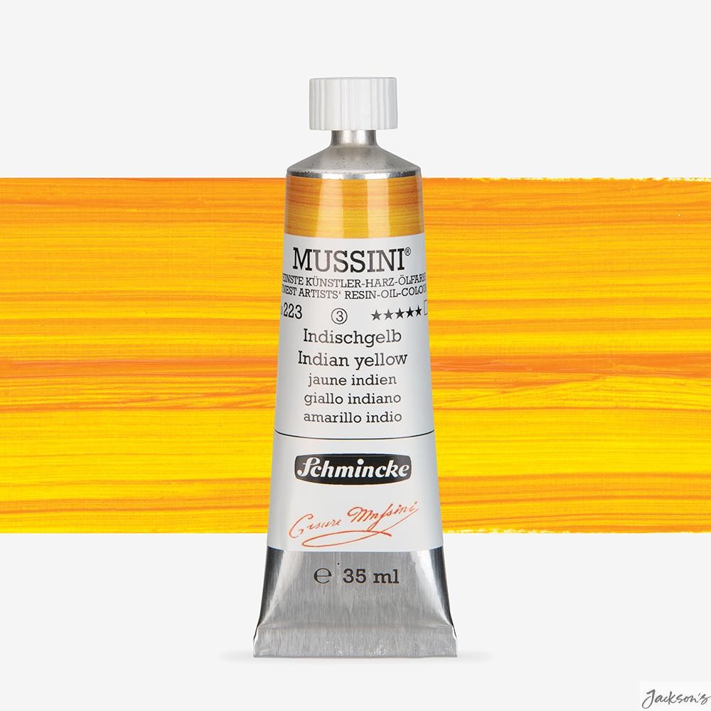 Schmincke Mussini Oil Paint Natural Resin 35ml Indian Yellow Artists Colour