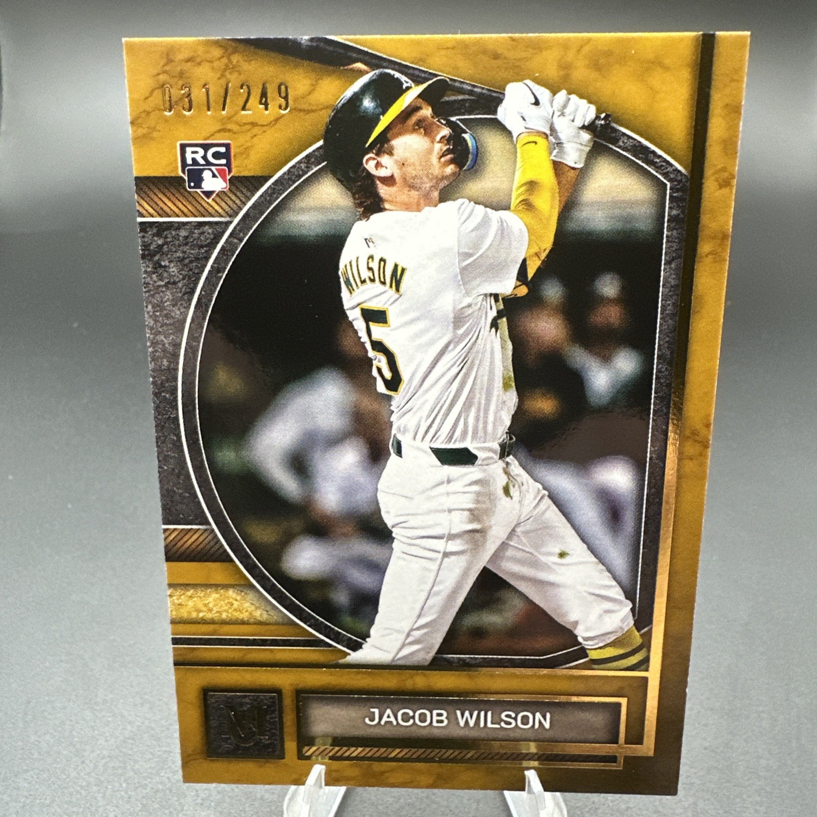 2025 Topps Museum Collection - Jacob Wilson #81 Gold /249 (RC) Athletics