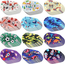 120 Pcs Adhesive Eye Patches for Kids Boys, 12 Styles Eye Patches Cute Boys Todd