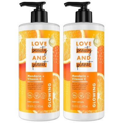 Love Beauty And Planet Lotion - Mandarin + Vitamin C 16 Fl Oz (Pack Of 2)