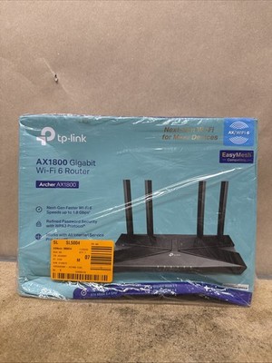 TP-LINK Archer AX1800 1201Mbps 4 Port 574Mbps Wireless Router AX1800 BOX DAMAGED
