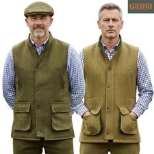 Mens Game Derby Tweed Gilet Teflon Coated Hunting Bodywarmer Country Waistcoat
