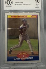 GARY SHEFFIELD RC 1989 SCORE BATTING POSE ROOKIE CARD#625 BCCG10!BREWERS OF RC