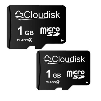 2er Pack Micro SD Karten 1GB microSD Speicherkarte Class4 mit Adapter