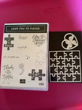 Stampin Up LOVE YOU TO PIECES Stamp Set Dies Puzzle