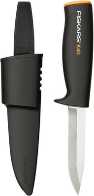 Fiskars Universalmesser, Inklusive Köcher zum sicheren Verstauen, Länge 22,5 cm,