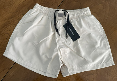 Dolce & Gabbana Men's Cream Swim Shorts Size 50 large