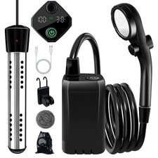 Portable Shower with Heater, 6000mAh Battery Powered Portable Shower for Camp...