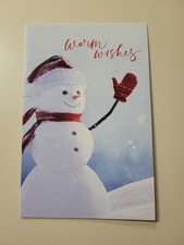 15 Christmas Snowman Greeting Card Multicolor Holiday Theme with Envelope