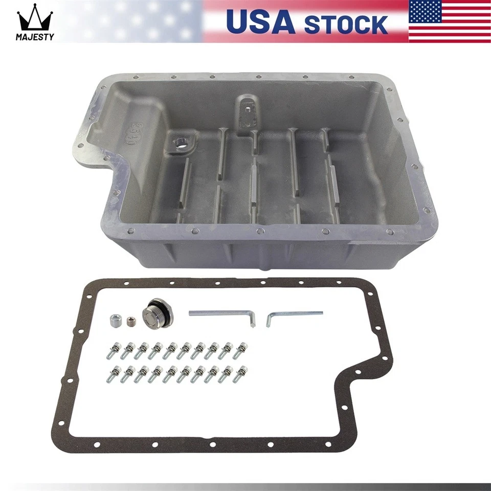 Heavy Duty 5R110 Transmission Deep Pan For Ford 6.0/6.4L F250/F350 03-10 Silver Foto 4 de 4