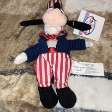 Disney Goofy Uncle Sam Plush 1999 Vintage Small 6-14in w/ Tags