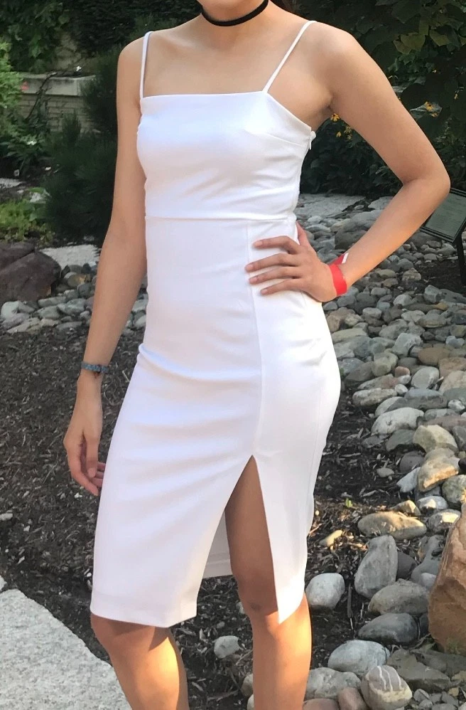 bodycon dress express Body Contour Mesh Ruched Side Slit Midi Dress With Bra Cups
