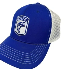 B.A.S.S. - Hat / Cap - Bass Anglers Sportsman Nation - Fishing/Dad - Blue/White