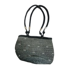 Vintage Straw Shoulder Handbag