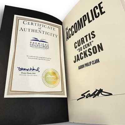 Curtis Jackson 50 Cent SIGNED The Accomplice Hardcover COA New First Edition New