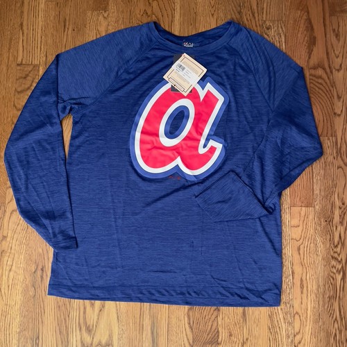 Atlanta Braves Majestic Fanatics Cooperstown Shirt S, M, L , XL and 2XL long sl - Picture 2 of 23