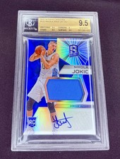 2015 Nikola Jokic Spectra Blue Rookie Patch Jersey Auto RPA BGS 9.5 10 Prizm 122