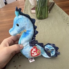 Ty Trident Blue Seahorse Plush Beanie Babies 2005 for Ages 3-7 Years
