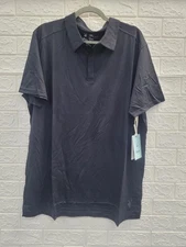 New Ibex Ss24 Mens 24 Hour Polo Black Size XXLarge US