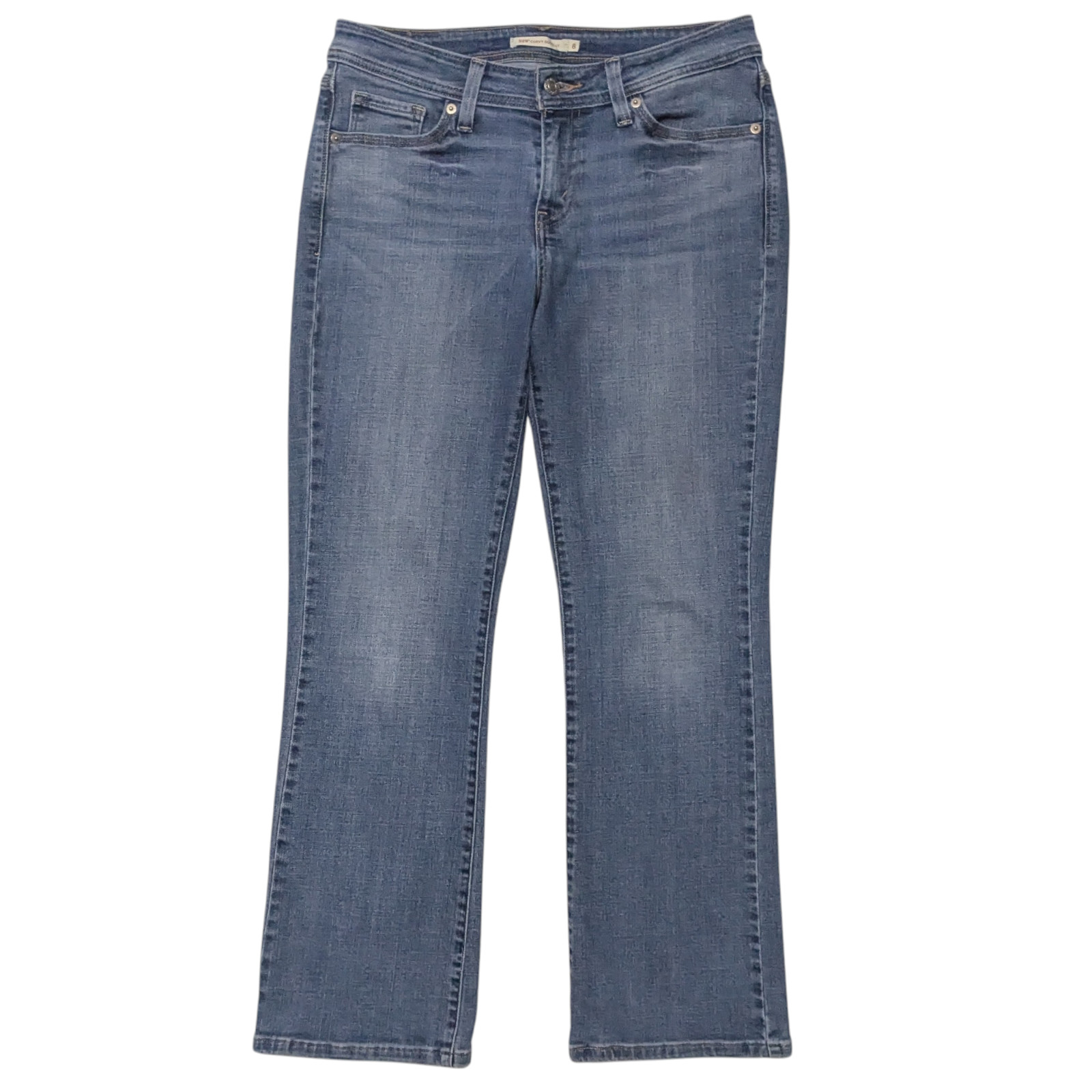 Levi's 529 Curvy Bootcut Jeans Womens 8 Short Mid Rise Light Stretch Denim Boho