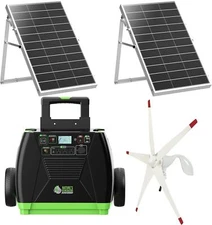 Nature's Generator Elite Gold - WE System: 100W Solar Panel+Wind Turbine
