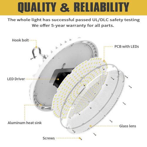 LED High Bay Light 150W Watt Warehouse Factory Shop Work Lamp Bulb Fixture UFO - Picture 8 of 10