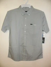 BRIXTON Men's S/S Button Shirt CENTRAL - HAZ - Small - NWT LAST ONE