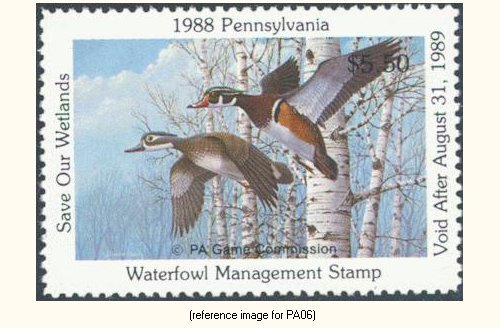 D2K Pennsylvania Duck Stamp 1988 $5.50 - Picture 1 of 1