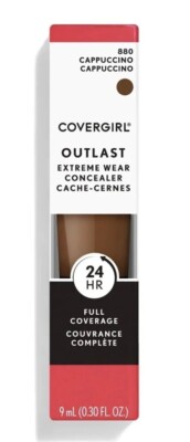 Covergirl Outlast Extreme Wear Concealer 24HR Full Coverage, 880 Cappuccino NEW