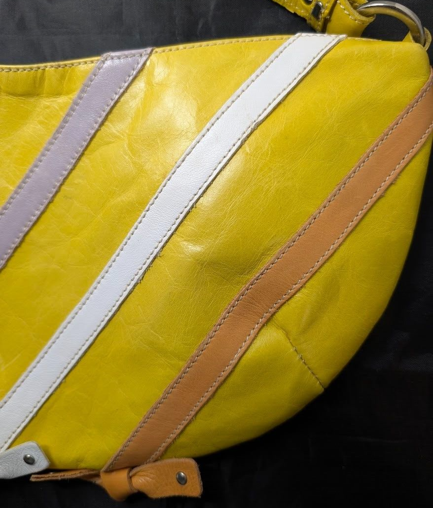 Arcadia Italian Backpack Yellow Gold Genuine Leather Shoulder Bag Arcadia Yellow Bags & Handbags for Women for sale | eBay main image 3
