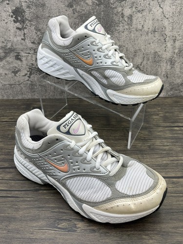 Vintage 2004 Nike Air Pegasus Silver Shoes Sneakers 307621 161 Size Womens  Sz 10 | eBay