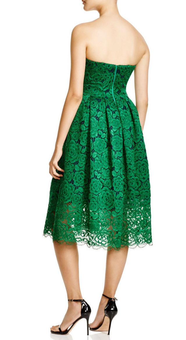 Vera Wang Womens Lace Midi Party Dress 1G04K26
