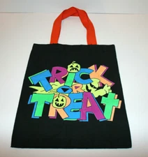 Innovo Inc. Glow in the Dark Halloween Trick or Treat Cloth Candy Bag Tote Small