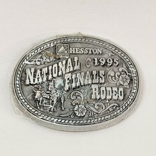 1995 Hesston National Finals Rodeo Commemorative Series Limited Belt Buckle-New